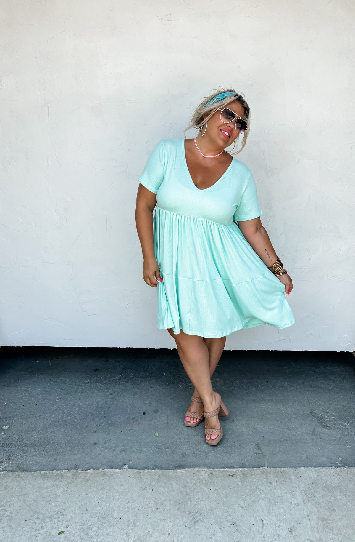 SUMMER COLORS STORMI RIBBED DRESS