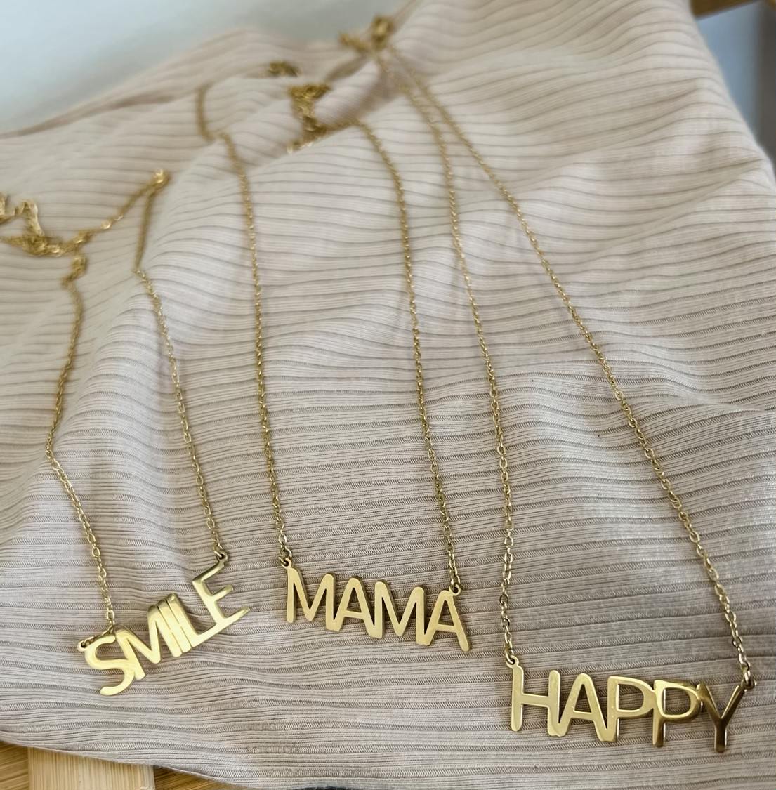 SCRIPT NECKLACES