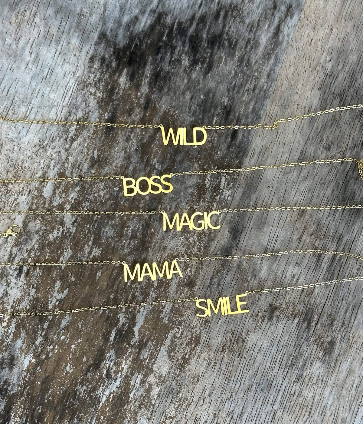 SCRIPT NECKLACES