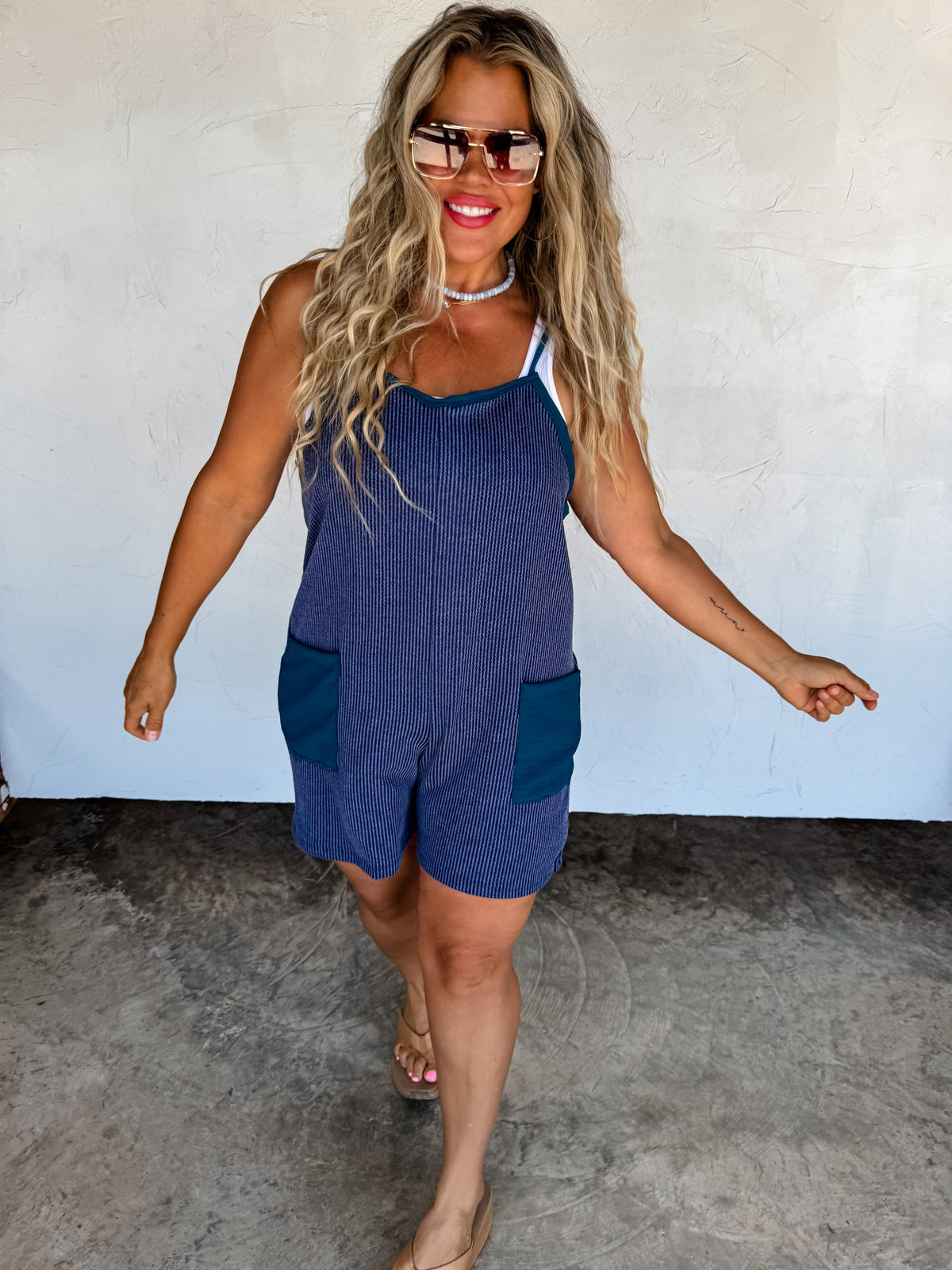 KINSEY RIBBED ROMPER